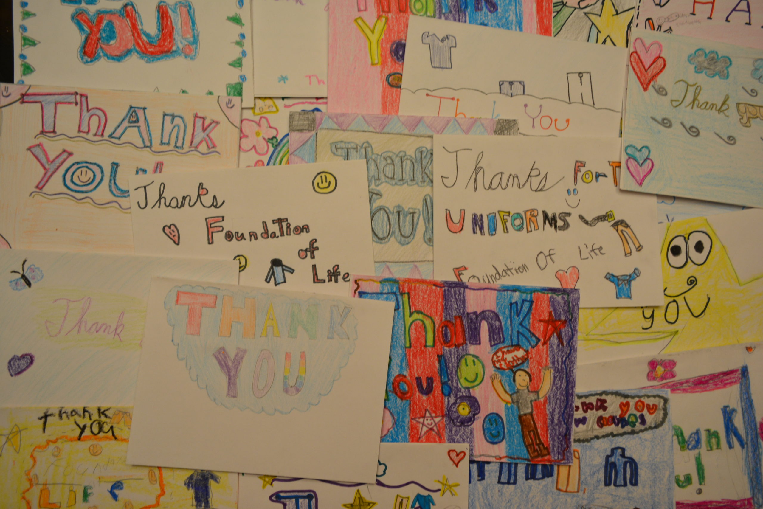 Thank You Notes from Local Students